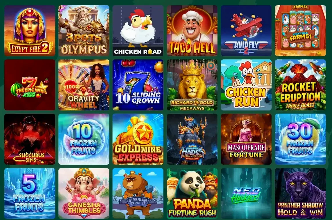 Astromania Casino Spieleauswahl